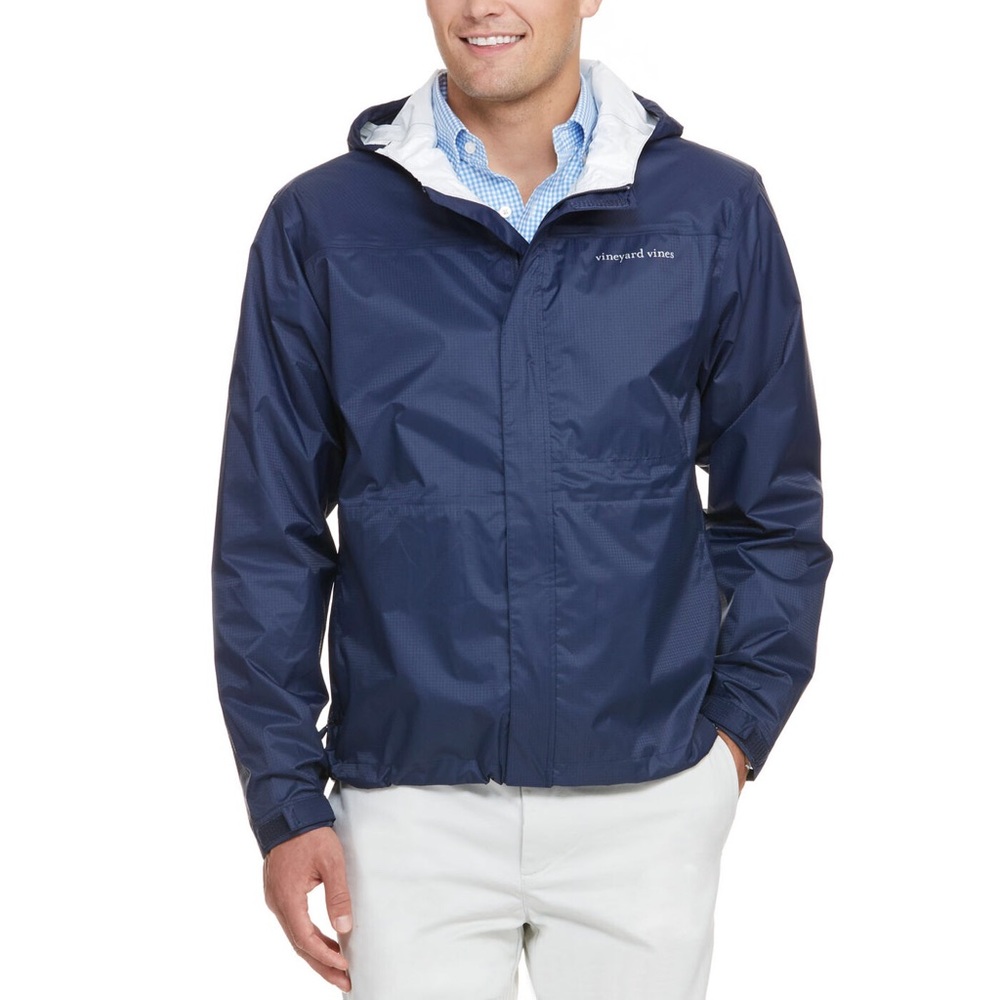 Vineyard Vines Beacon Full-Zip Hooded Rain Jacket
